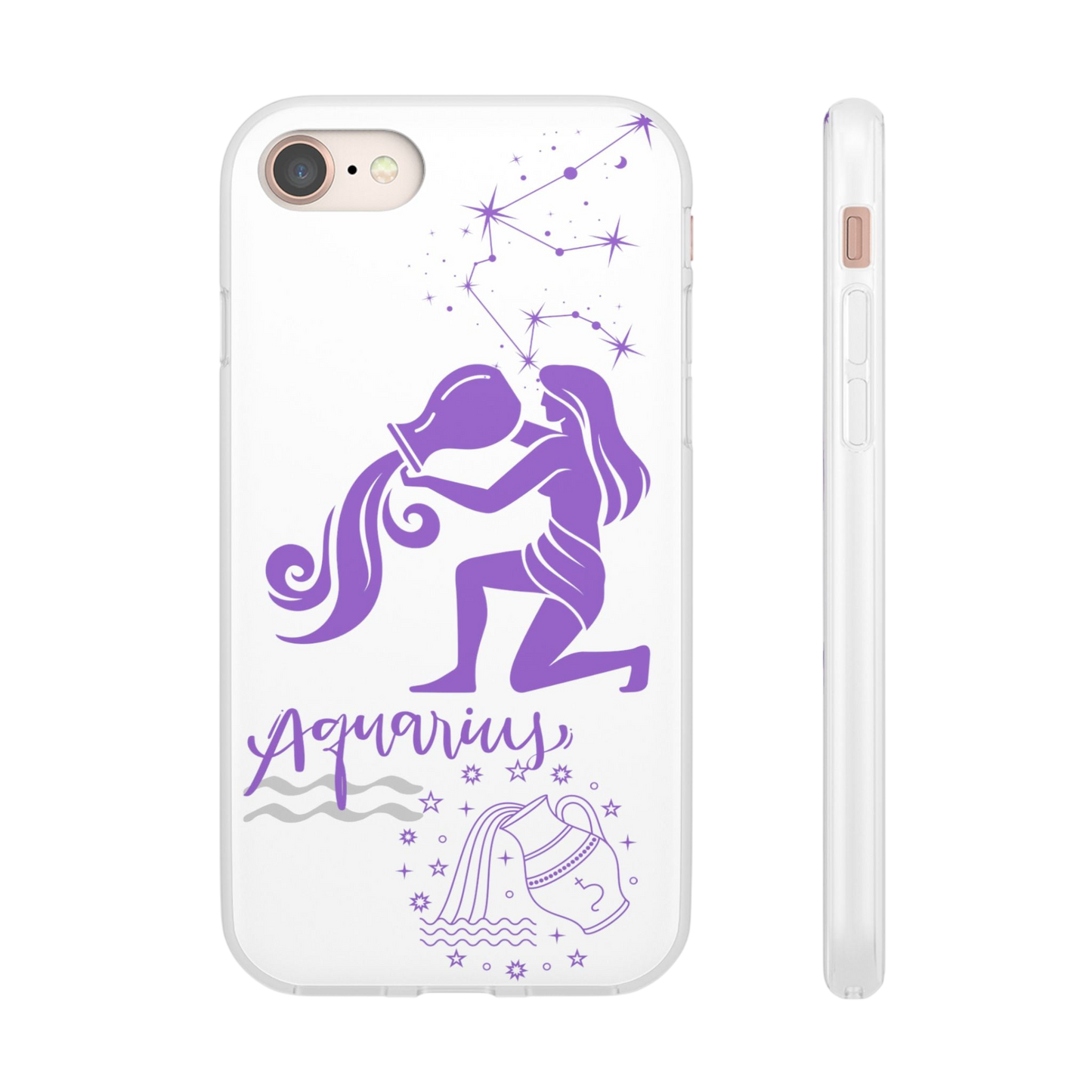 Aquarius Zodiac | Phone Cases | Clear - Phone Case - Totally Bri LLC