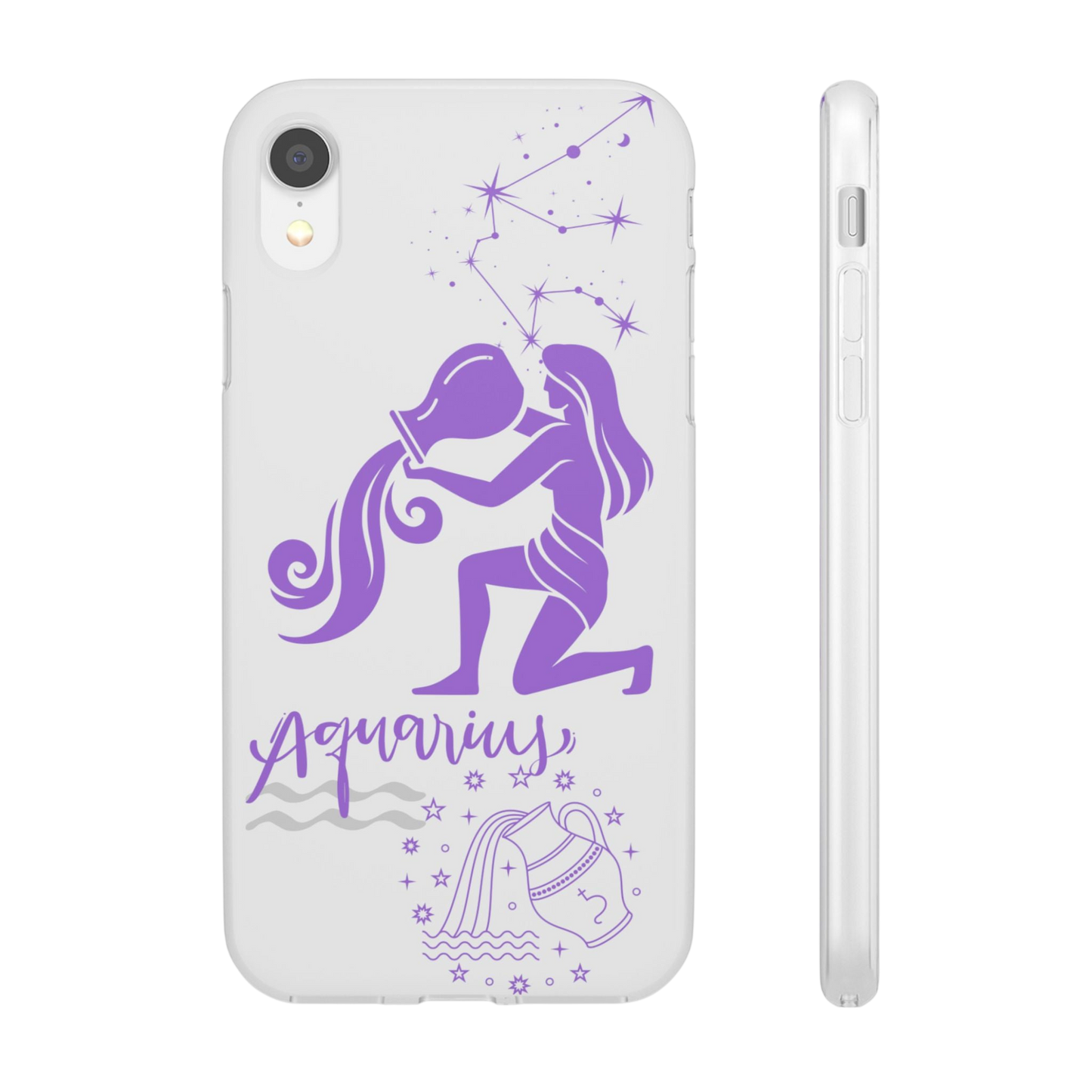 Aquarius Zodiac | Phone Cases | Clear - Phone Case - Totally Bri LLC