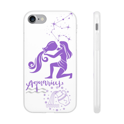 Aquarius Zodiac | Phone Cases | Clear - Phone Case - Totally Bri LLC