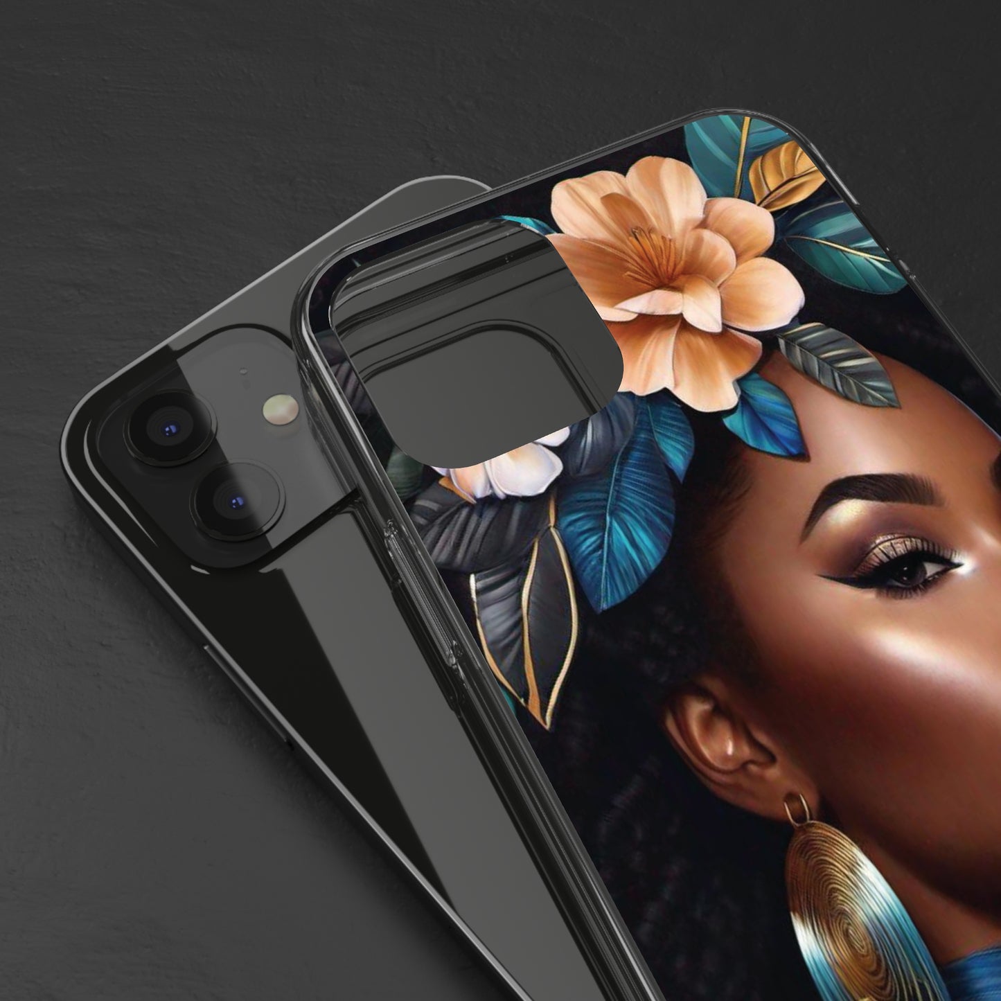 Beauty In Full Bloom | Black Girl Art | Clear Phone Case - Totally Bri LLC