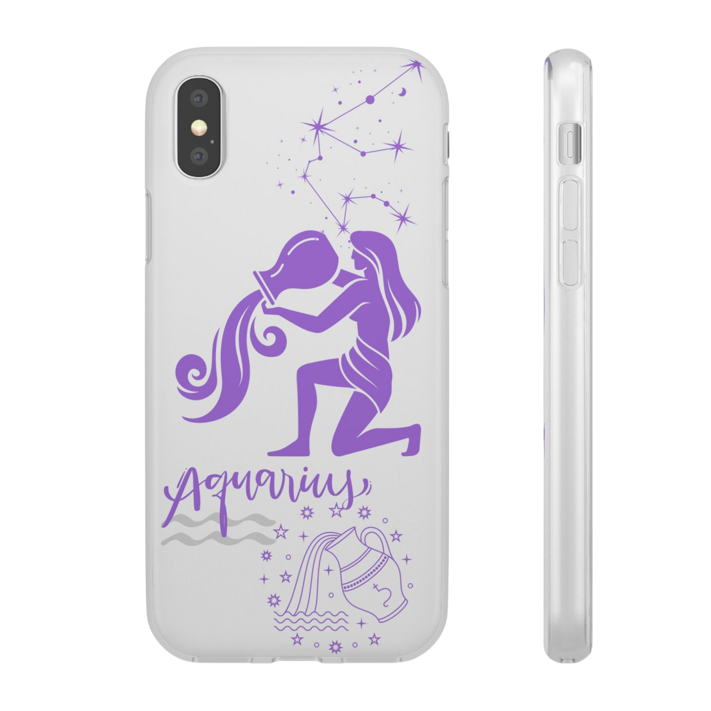 Aquarius Zodiac | Phone Cases | Clear - Phone Case - Totally Bri LLC