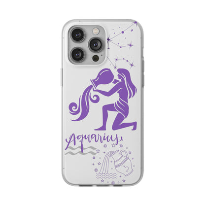 Aquarius Zodiac | Phone Cases | Clear - Phone Case - Totally Bri LLC