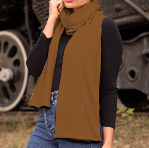 Cocoa Comfort Velvet Scarf - scarf - Totally Bri LLC