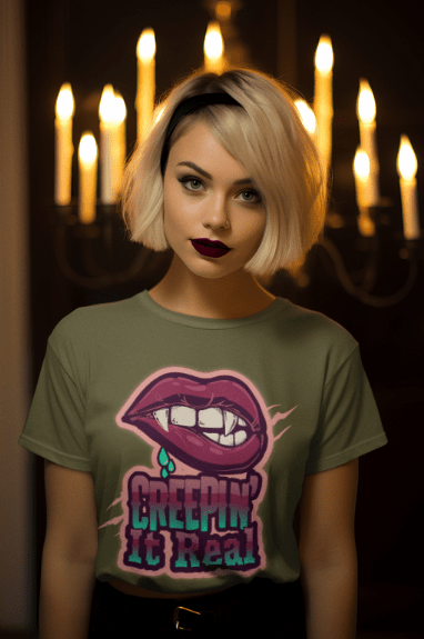 Creepin' It Real | Funny Halloween Graphic T-Shirt - T-Shirt - Totally Bri LLC