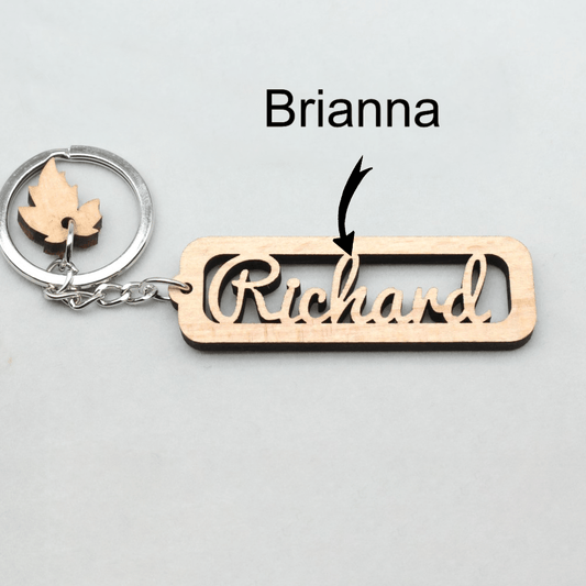 Custom Name Keychain | Fashionable Wood Decoration | Style 1 - keychain - Totally Bri LLC