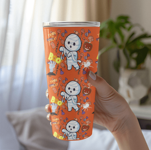 Mummy Tumbler 20oz - Spooky and Cute Halloween Cup - Mug - Totally Bri LLC