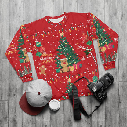 Quirky Christmas Sweatshirt - All Over Prints - Totally Bri LLC