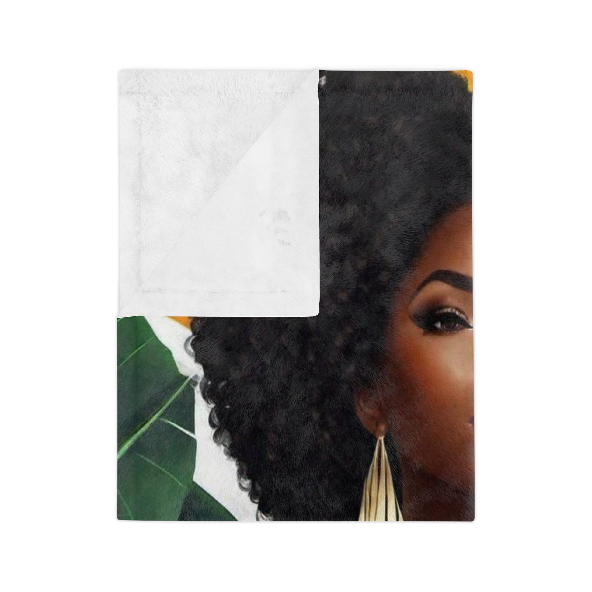 Afro Chic | Black Girl Art | Velveteen Microfiber Blanket - Totally Bri LLC