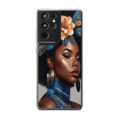 Beauty In Full Bloom | Black Girl Art | Clear Phone Case - Phone Case - Totally Bri LLC