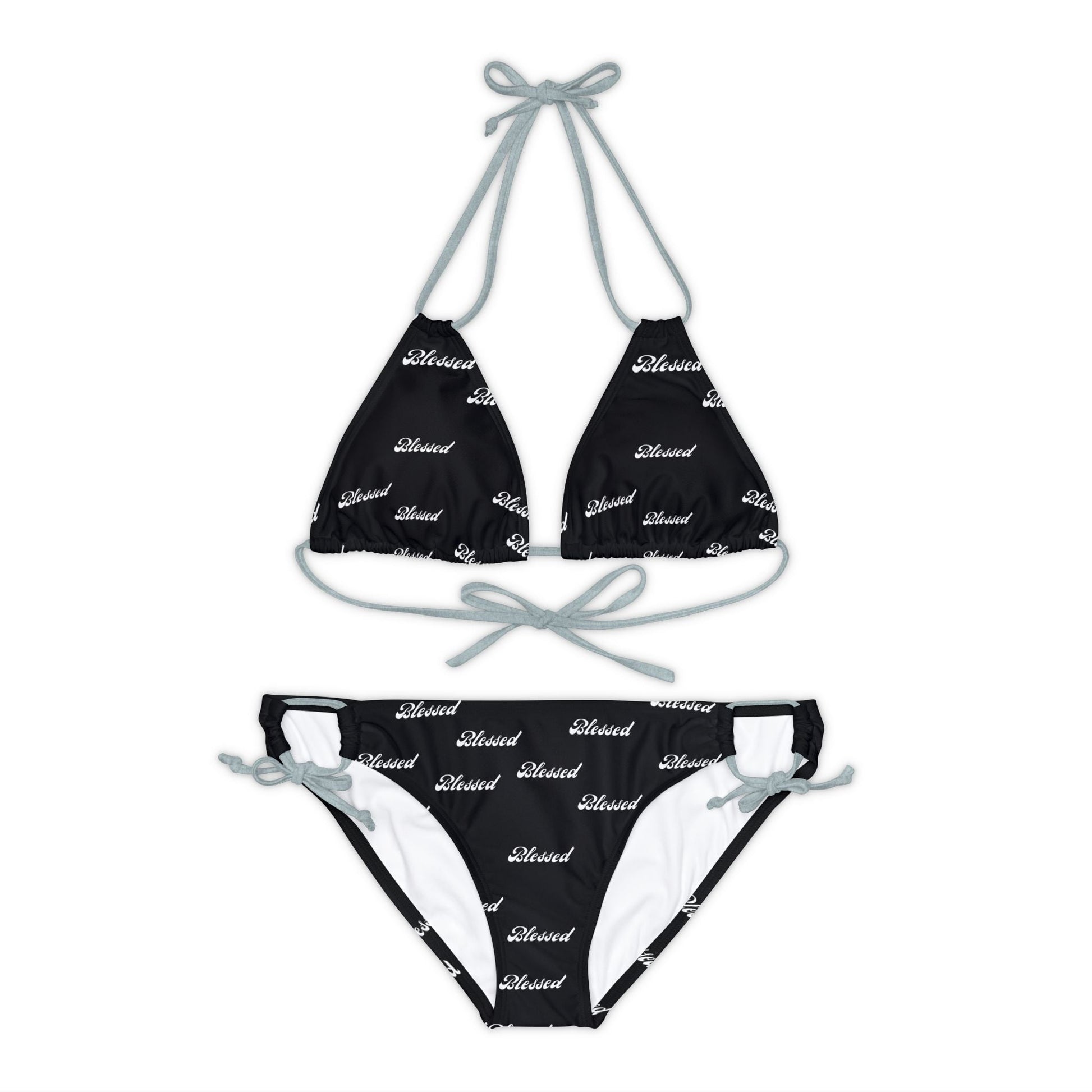 Blessed Straaped Bikini Set - Totally Bri LLC