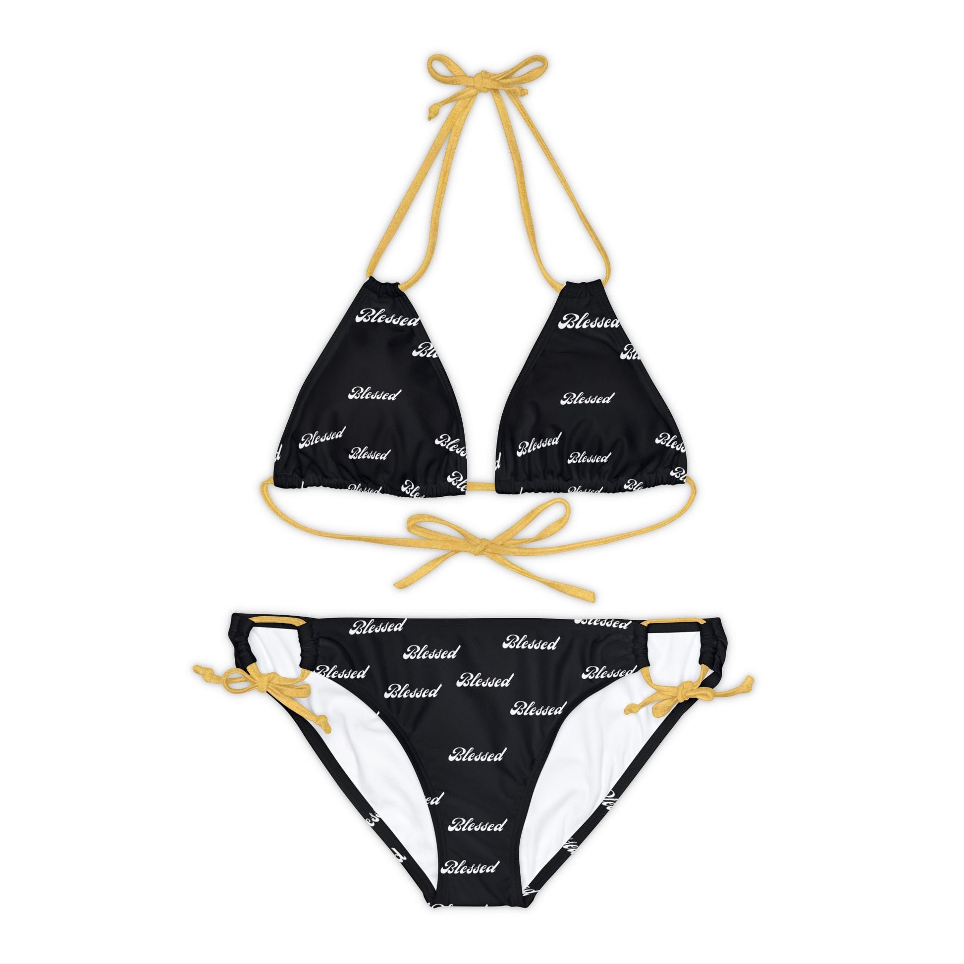 Blessed Straaped Bikini Set - Totally Bri LLC