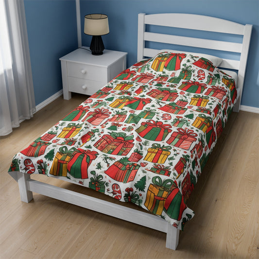 Christmas Gift Patterned Throw Blanket - Totally Bri LLC