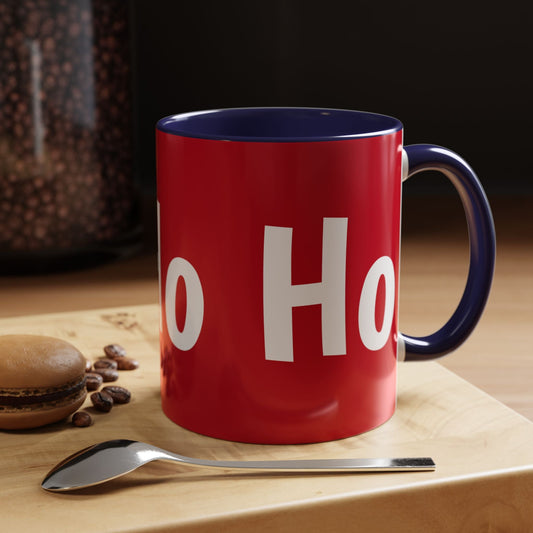 Colored Inside | Ho Ho Ho | Christmas Coffee Mug, 11oz - Mug - Totally Bri LLC