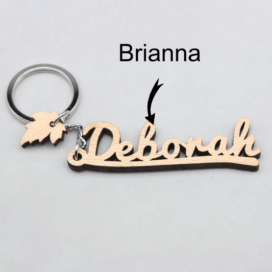 Custom Name Keychain | Fashionable Wood Decoration - keychain - Totally Bri LLC