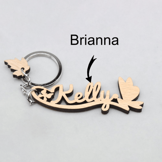 Custom Name Keychain | Fashionable Wood Decoration - keychain - Totally Bri LLC