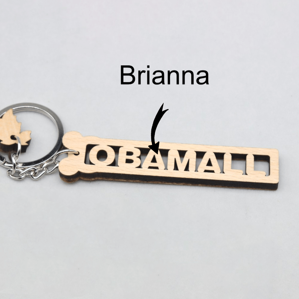 Custom Name Keychain | Fashionable Wood Decoration - keychain - Totally Bri LLC