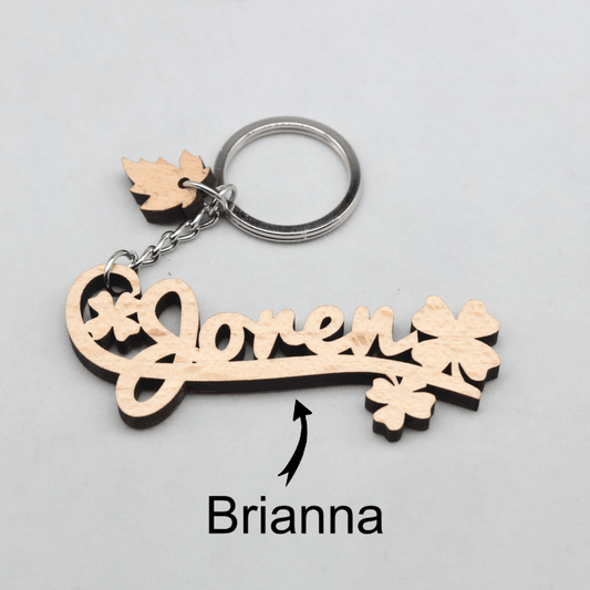 Custom Name Keychain | Fashionable Wood Decoration - keychain - Totally Bri LLC