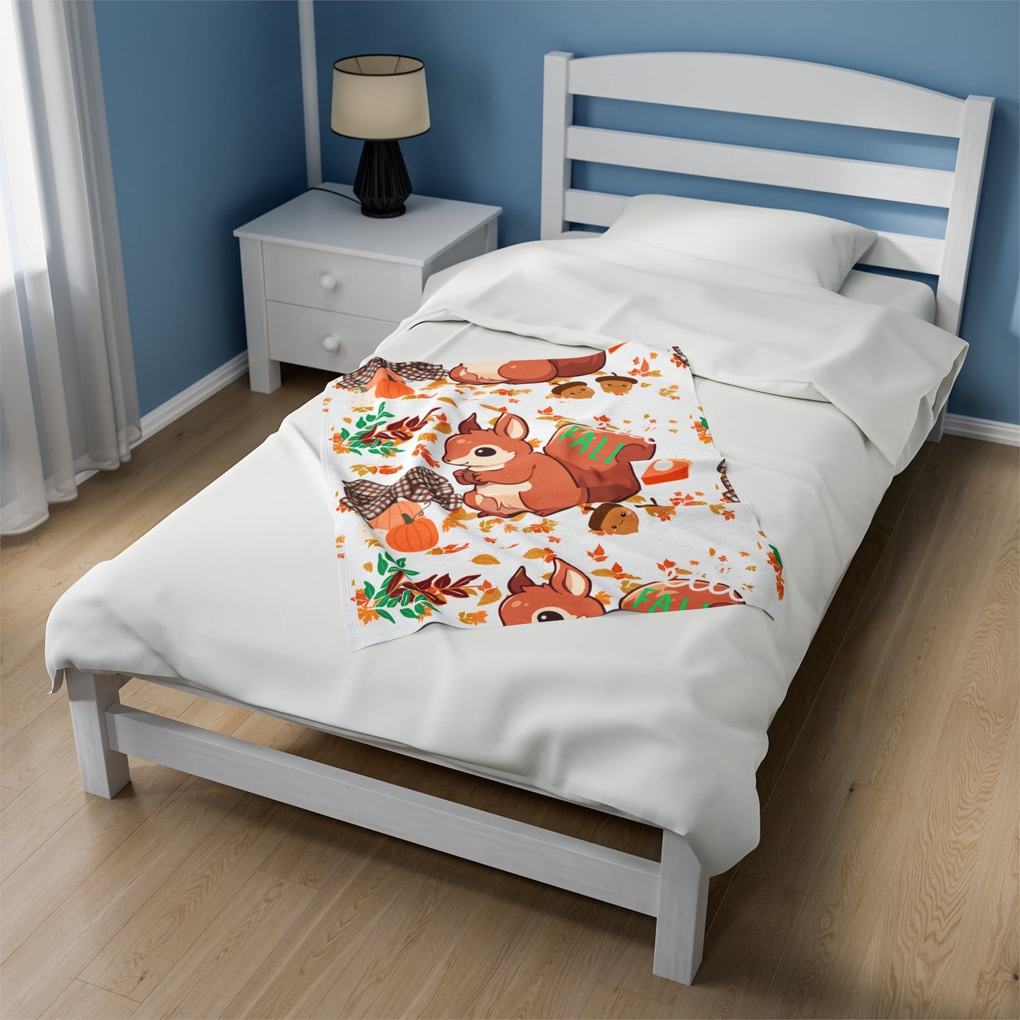 Cutesy Squirrel | Velveteen Plush Throw Blanket - Totally Bri LLC