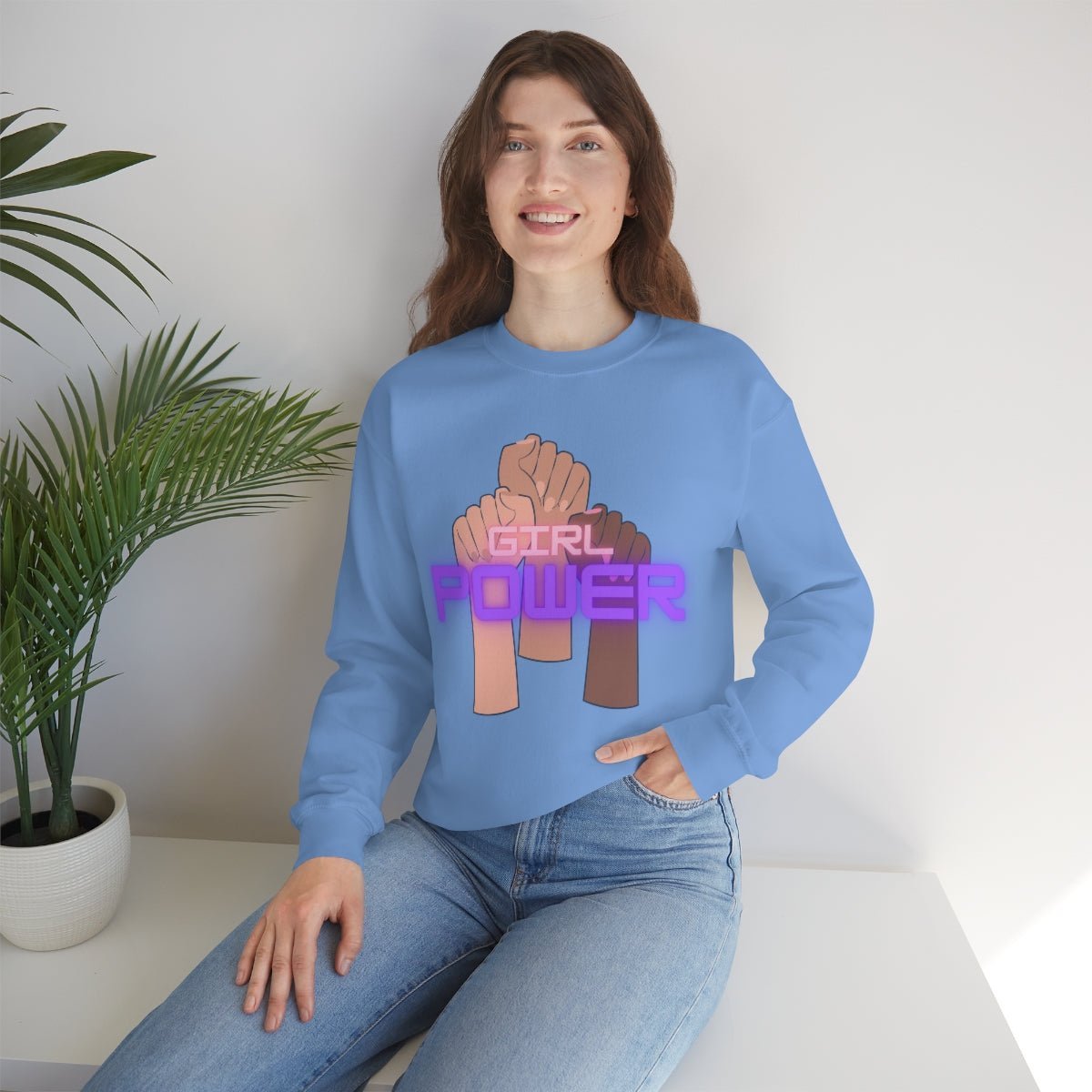 Girl Power | Crewneck Sweatshirt - Sweatshirt - Totally Bri LLC