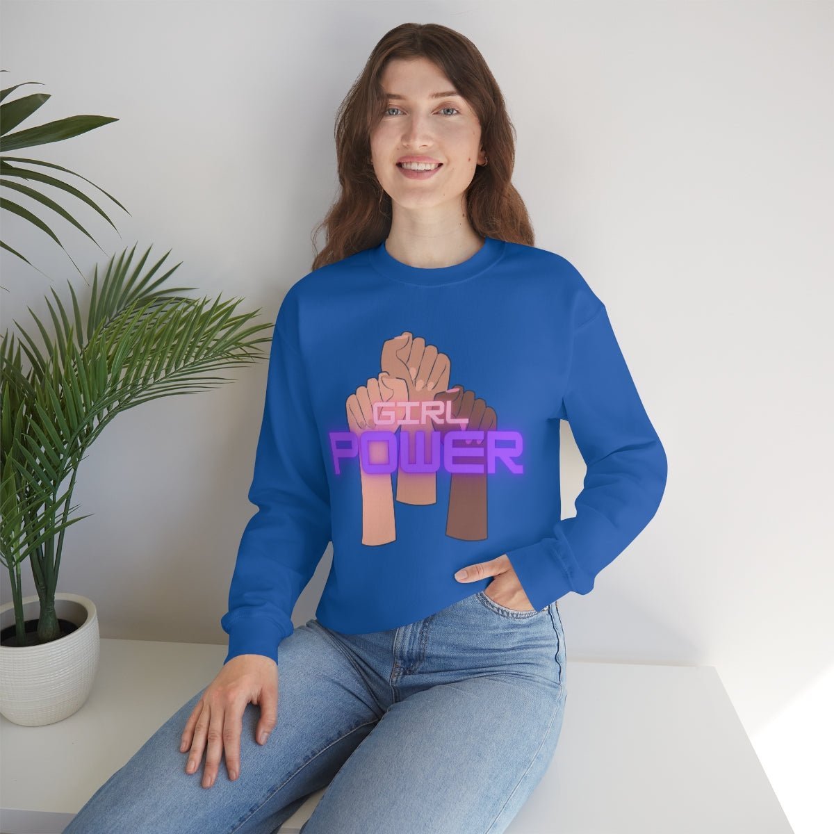 Girl Power | Crewneck Sweatshirt - Sweatshirt - Totally Bri LLC