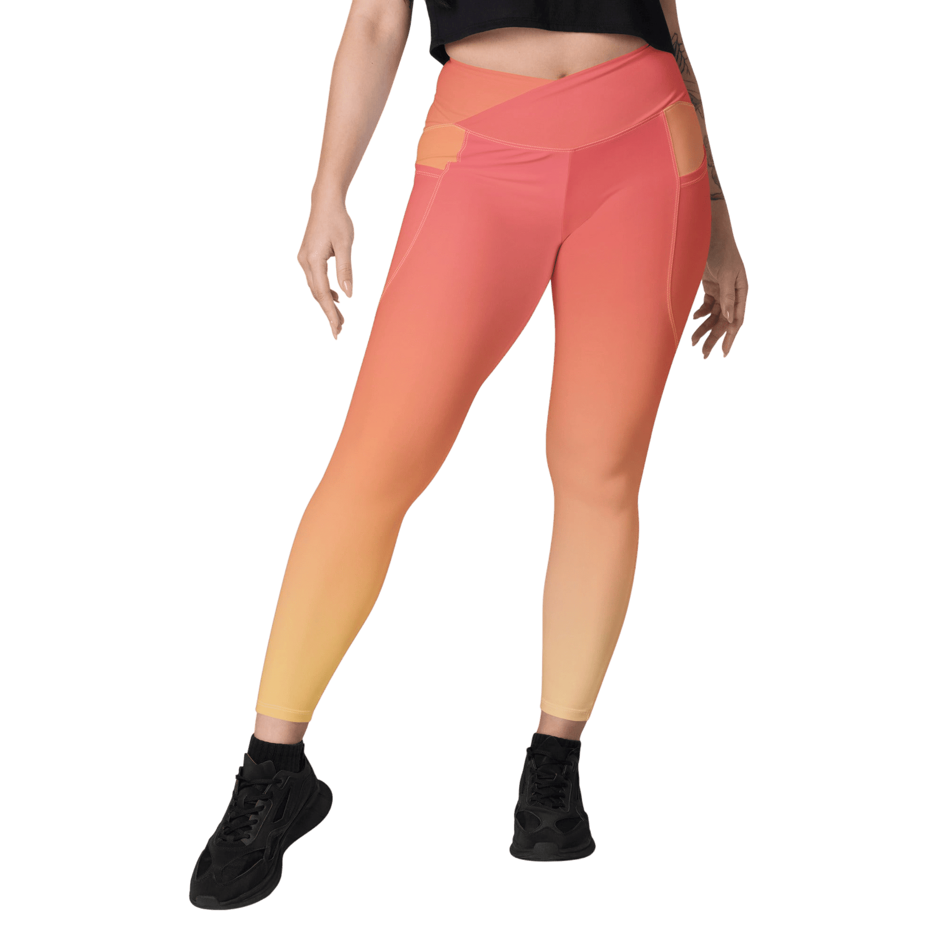 Gradient Peach | Leggings w/ Pockets - Totally Bri LLC