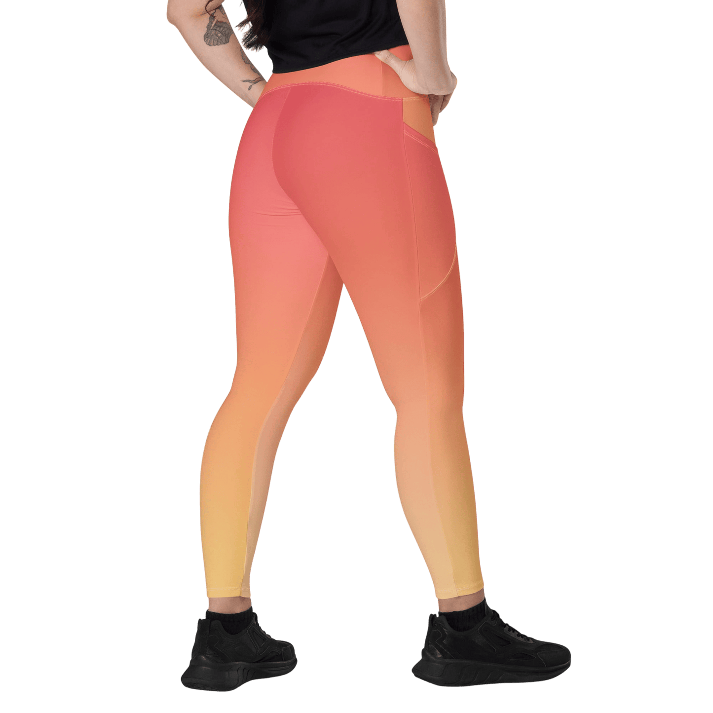 Gradient Peach | Leggings w/ Pockets - Totally Bri LLC