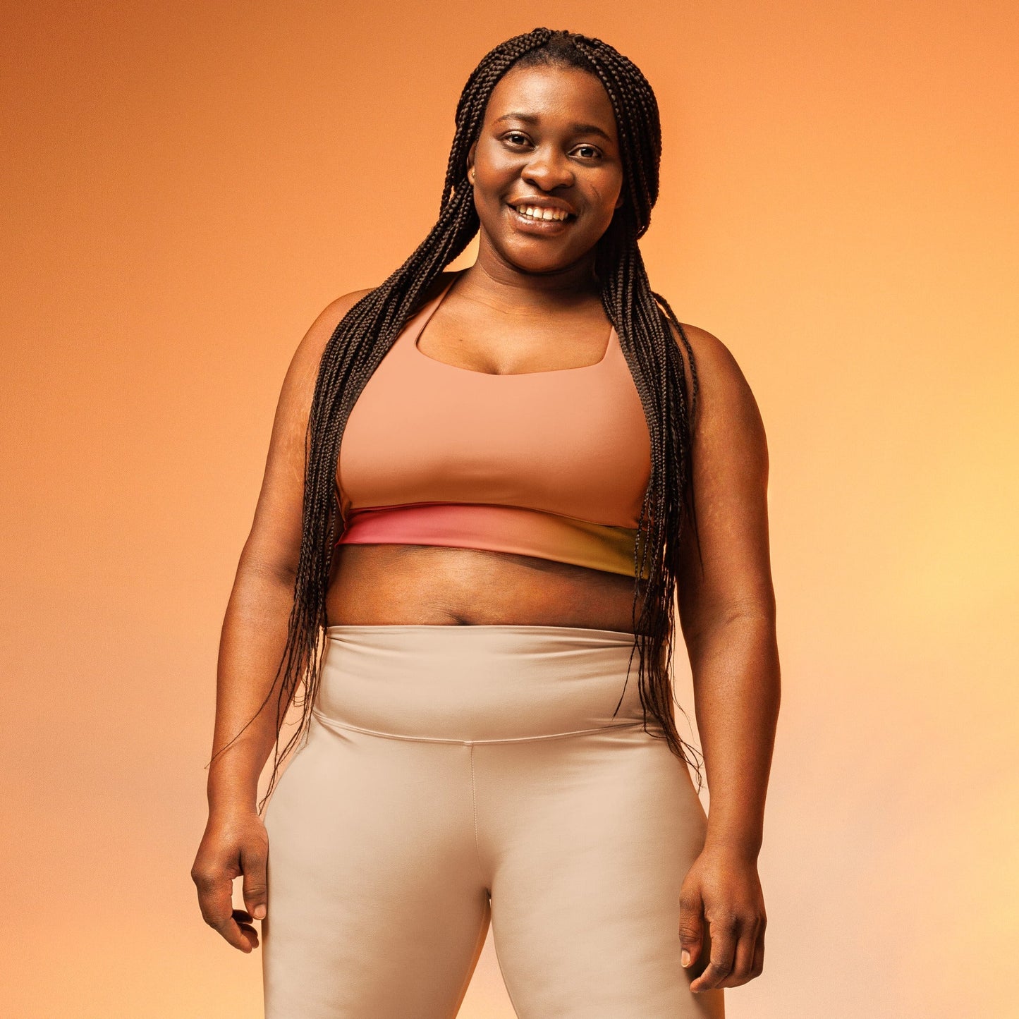 Gradient Peach | Sports Bra - Totally Bri LLC