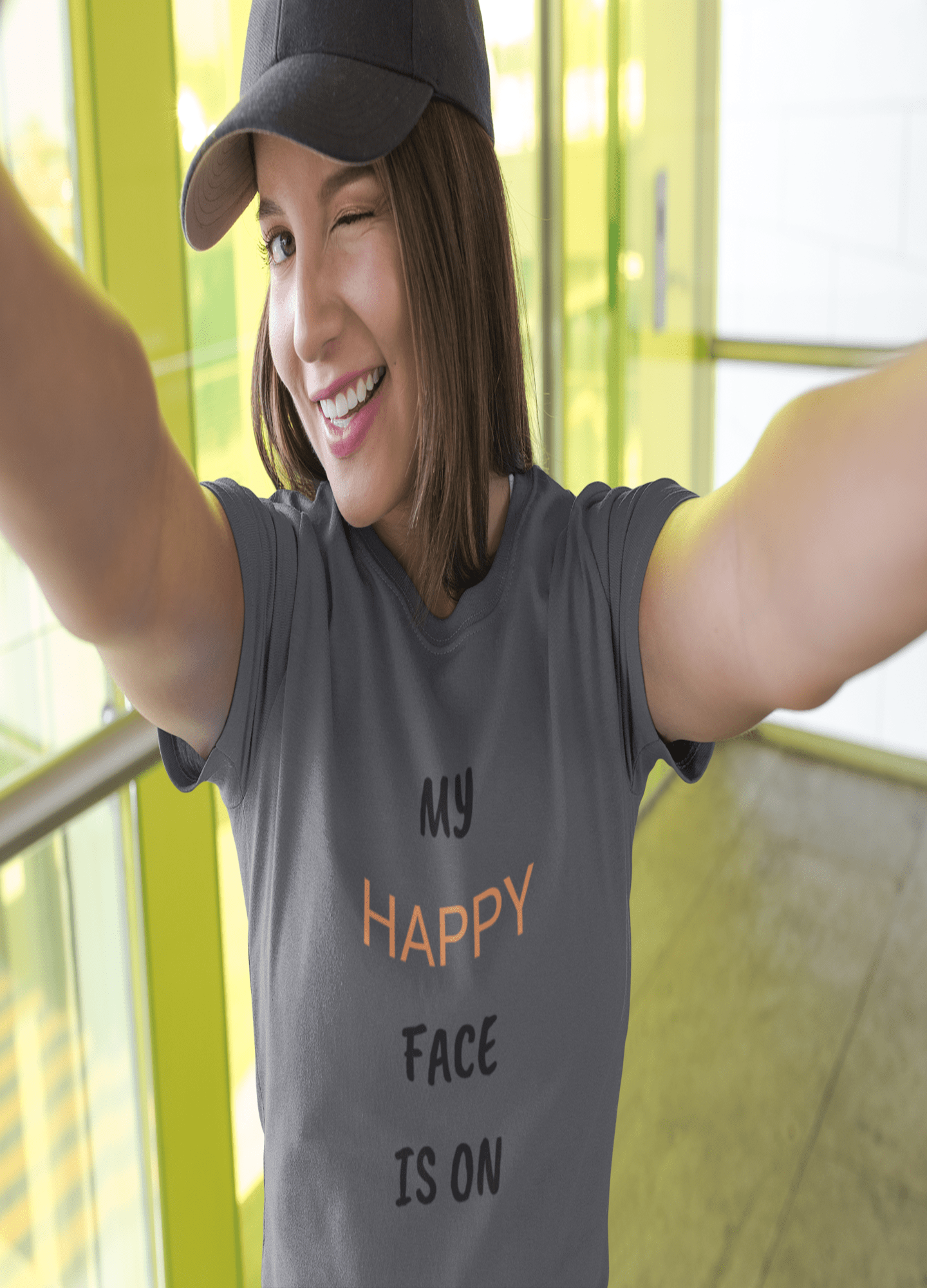 My Happy Face Is On | T-shirt - T-Shirt - Totally Bri LLC