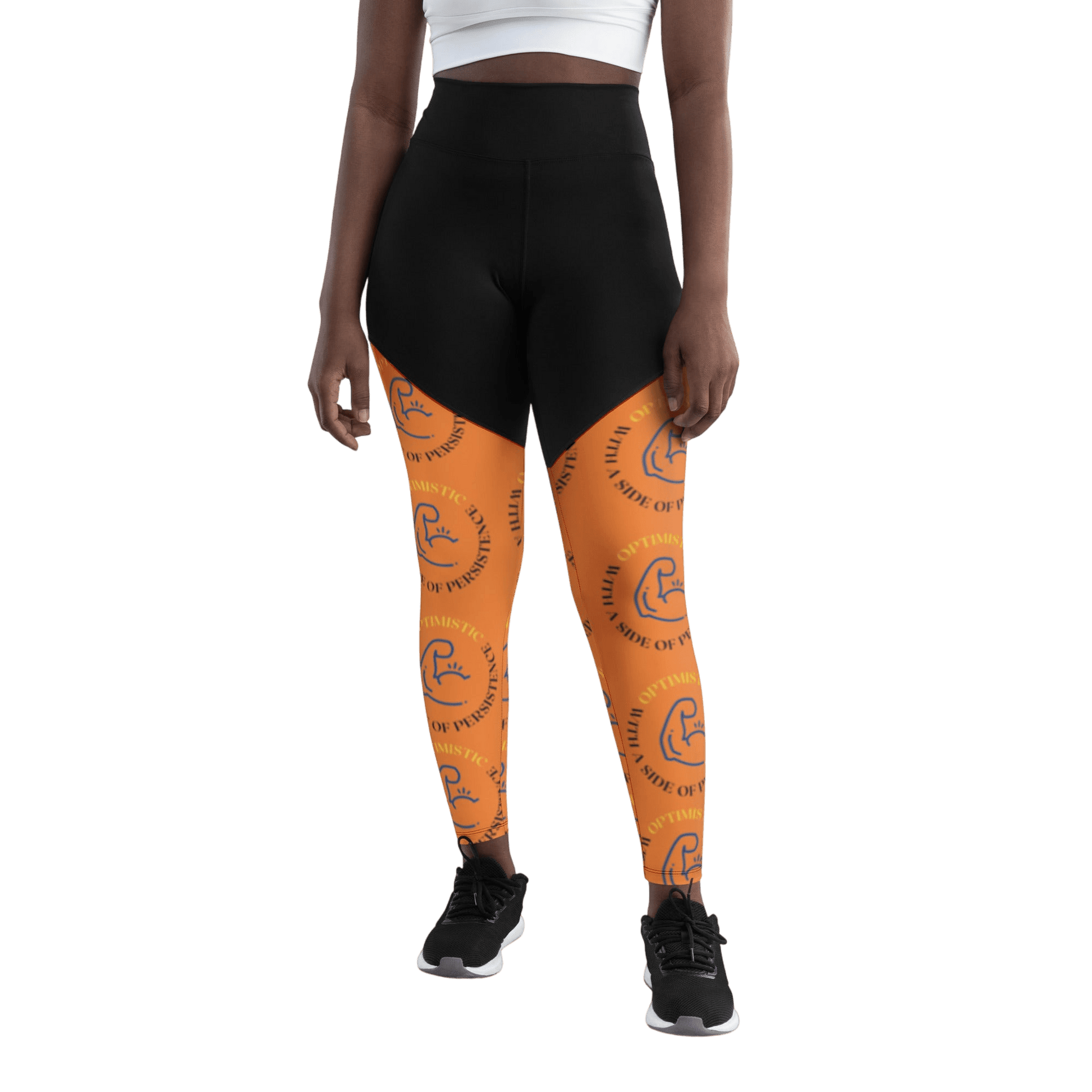 Optimistic Persistence Sports Leggings - Totally Bri LLC