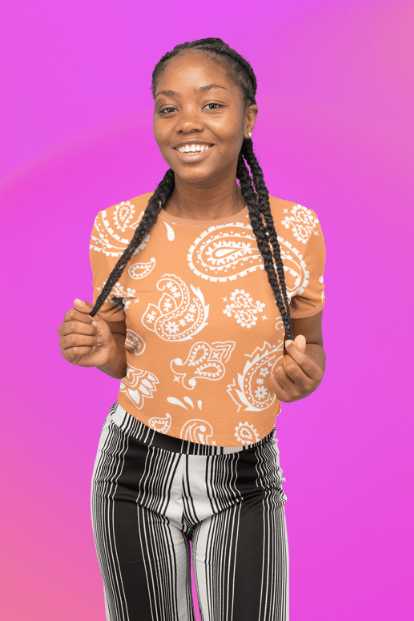 Orange Bandana | Crop Top - crop top - Totally Bri LLC