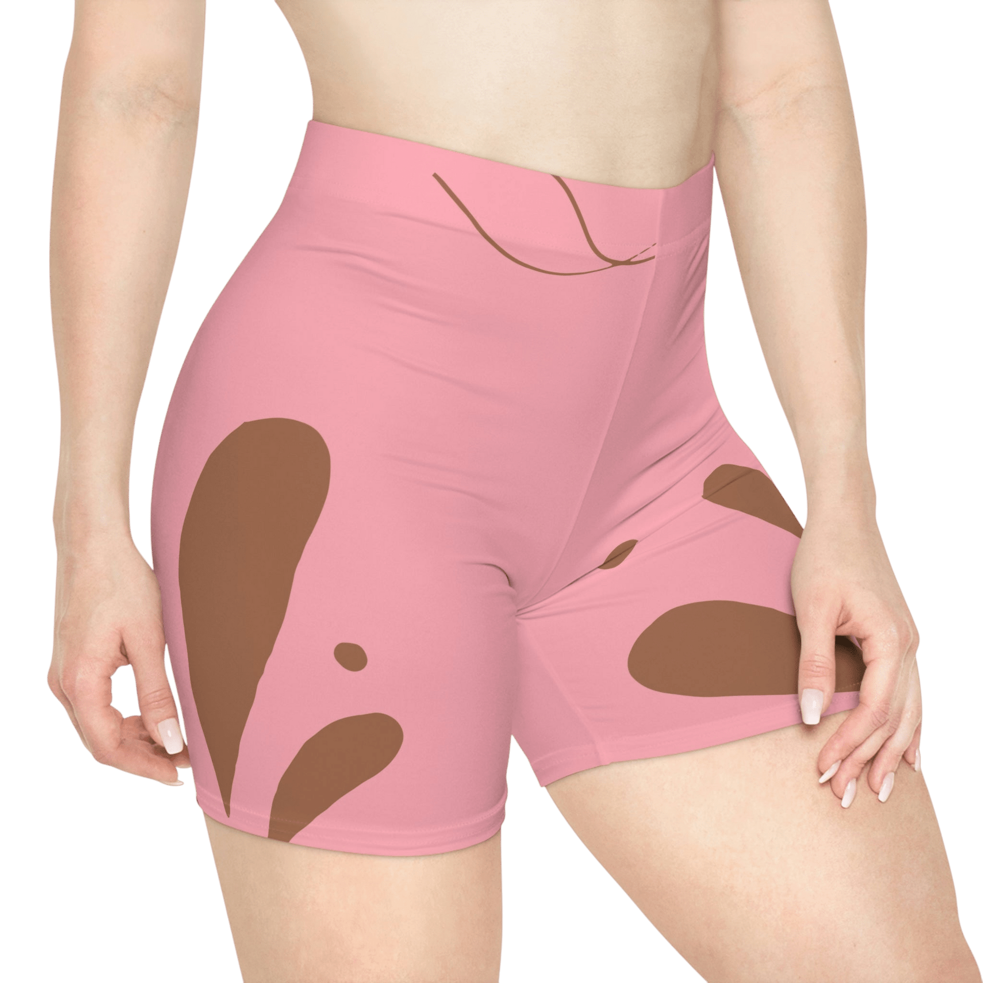 Pink Color Pop | Women's Biker Shorts - All Over Prints - Totally Bri LLC