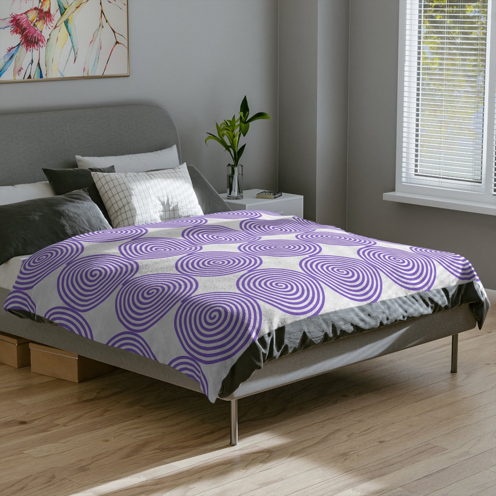 Purple Unison Velveteen Microfiber Blanket - Totally Bri LLC