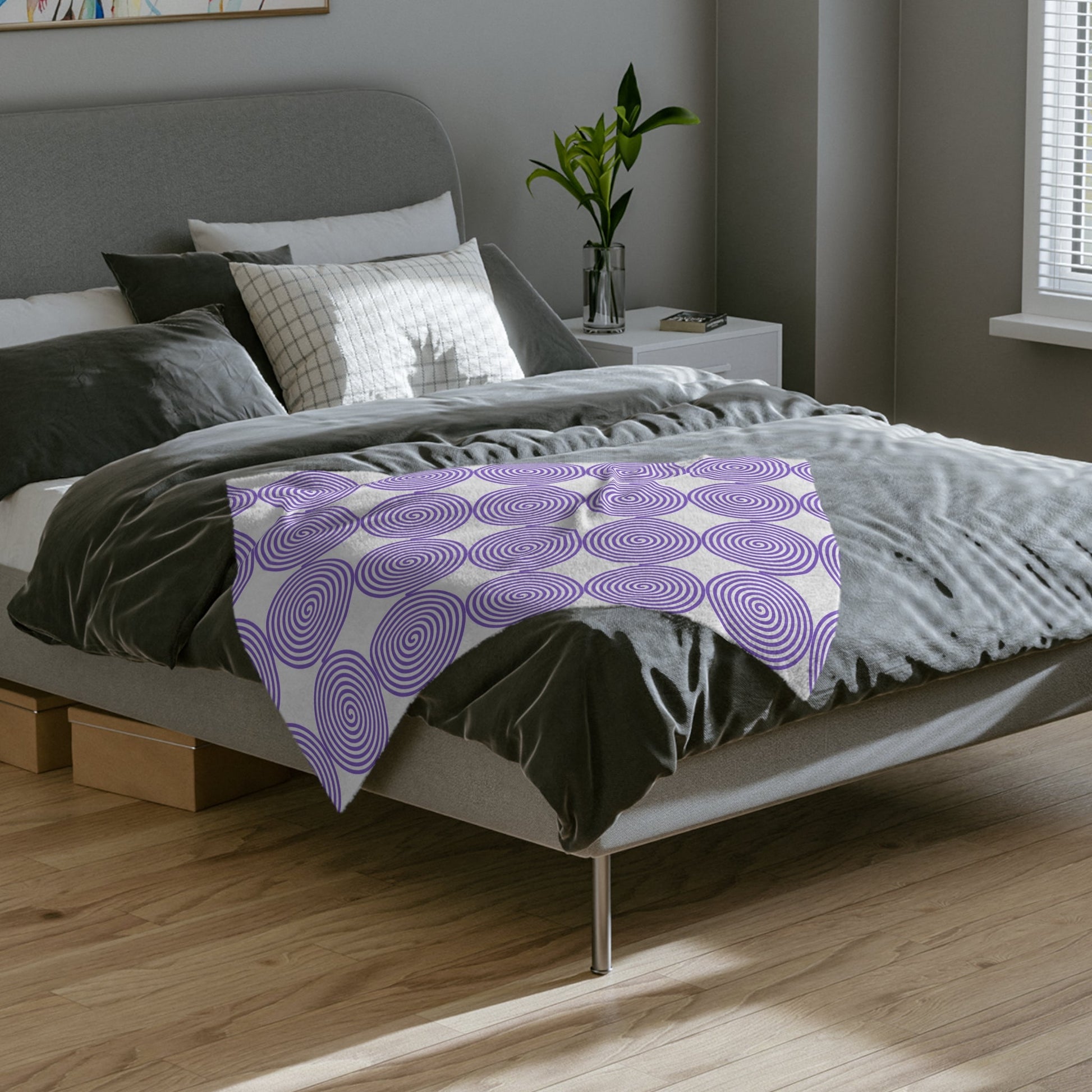 Purple Unison Velveteen Microfiber Blanket - Totally Bri LLC