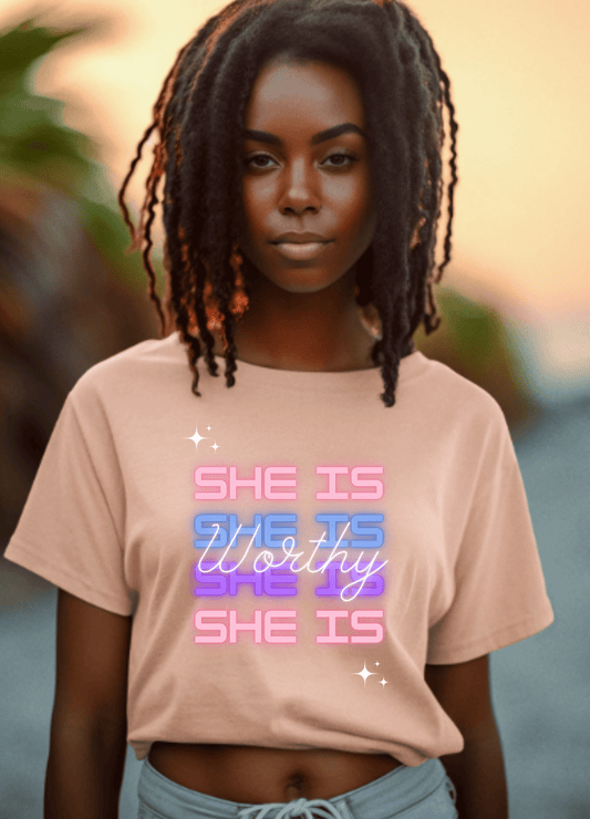 She Is Worthy | Crop Top - Totally Bri LLC