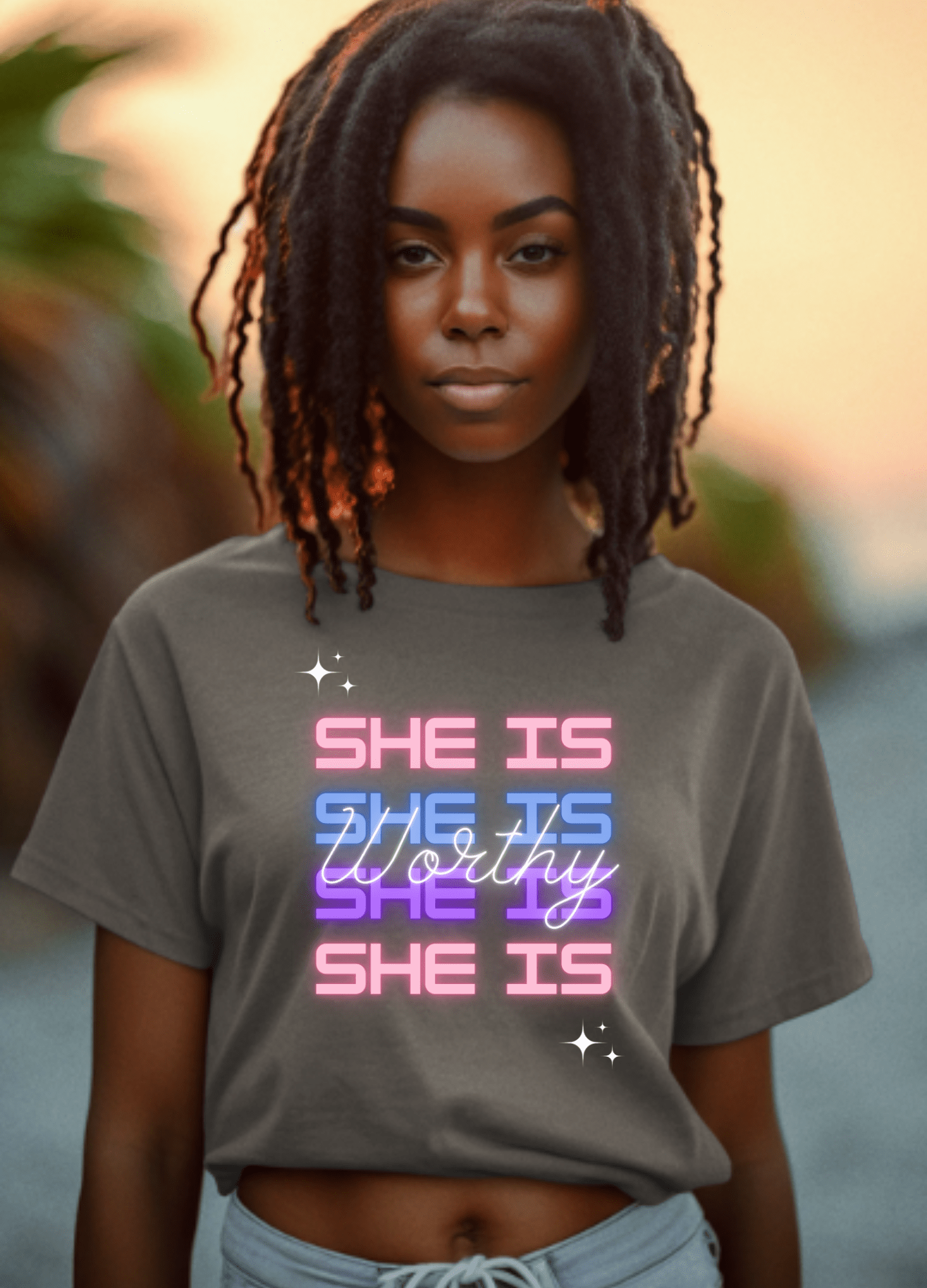 She Is Worthy | Crop Top - Totally Bri LLC