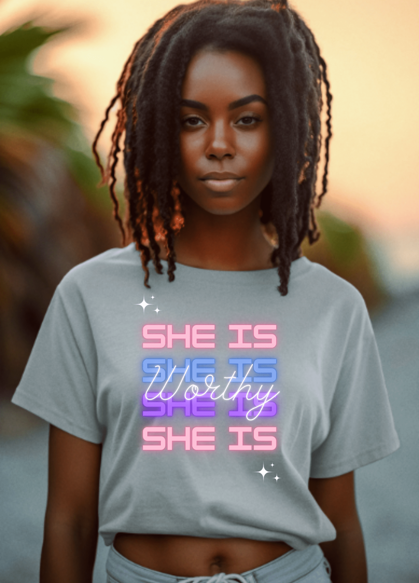 She Is Worthy | Crop Top - Totally Bri LLC