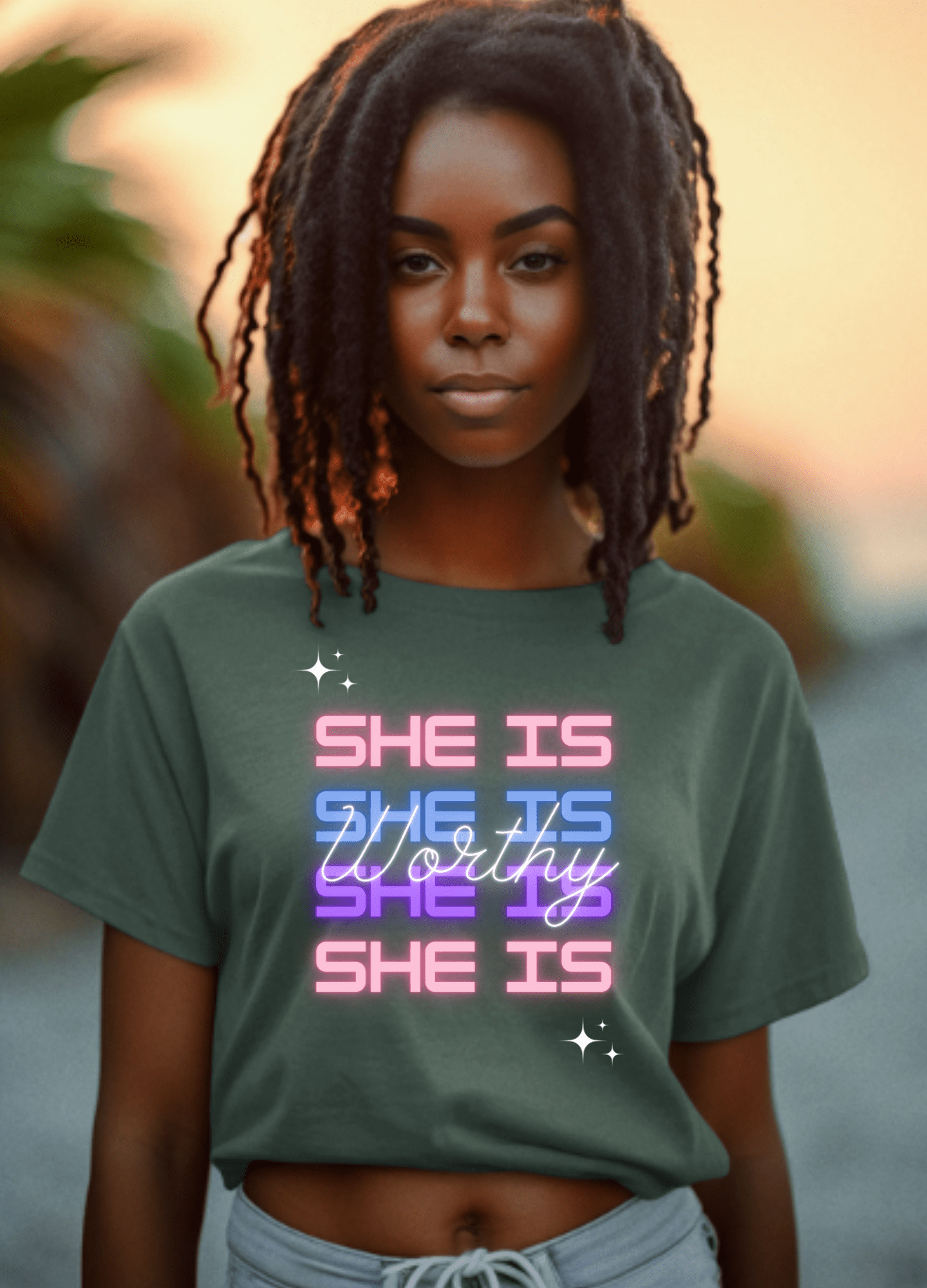 She Is Worthy | Crop Top - Totally Bri LLC