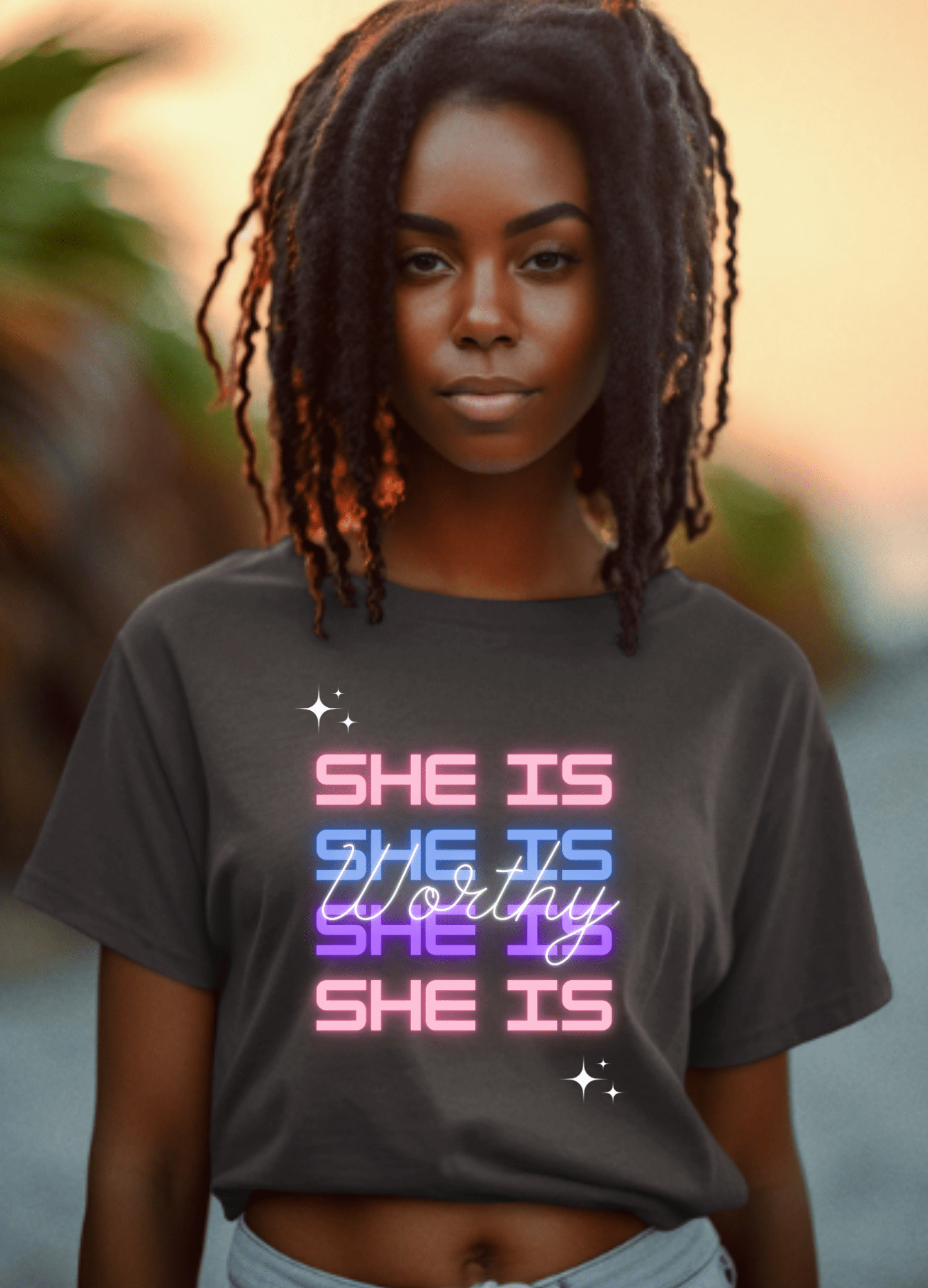 She Is Worthy | Crop Top - Totally Bri LLC