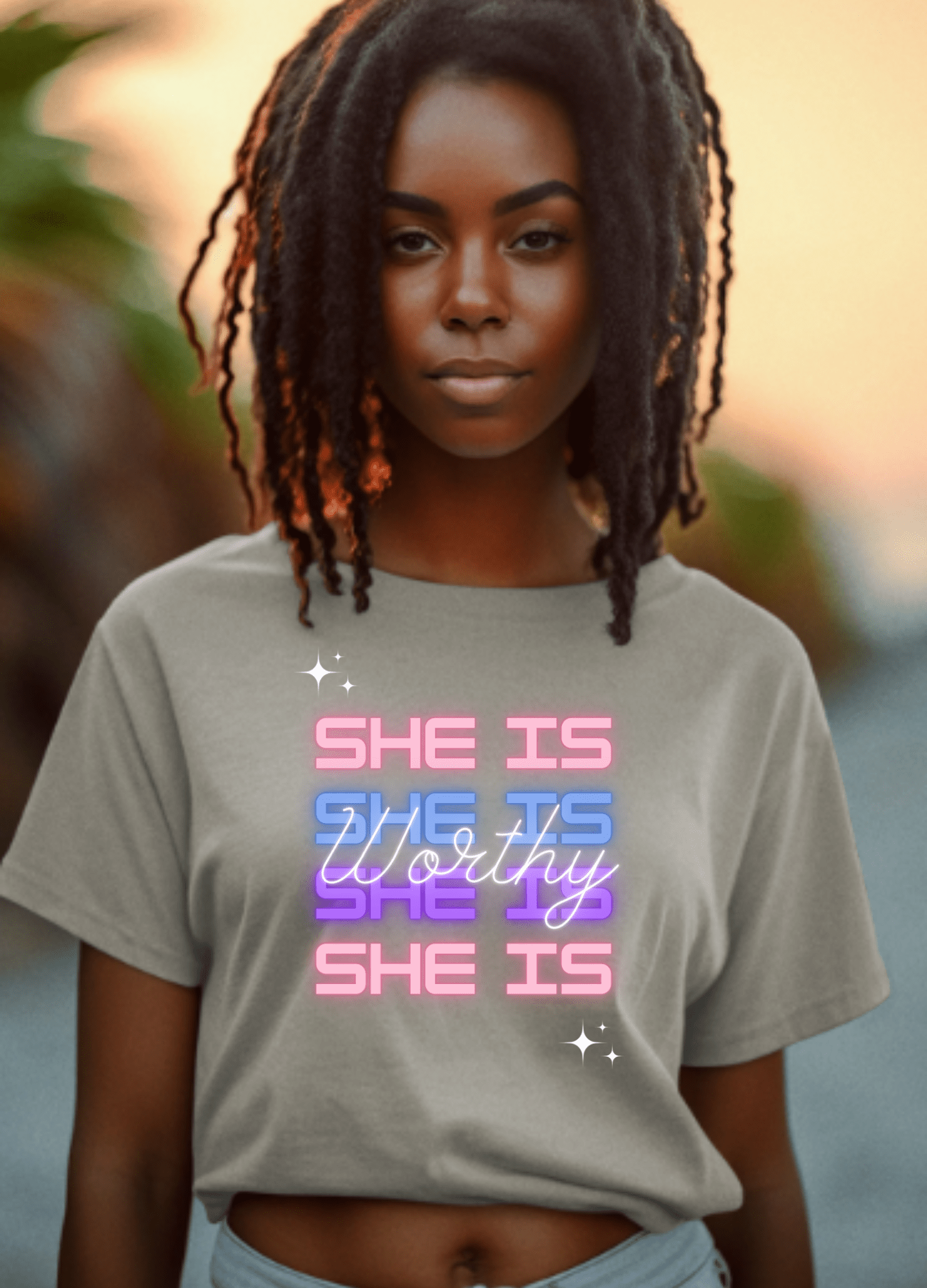 She Is Worthy | Crop Top - Totally Bri LLC