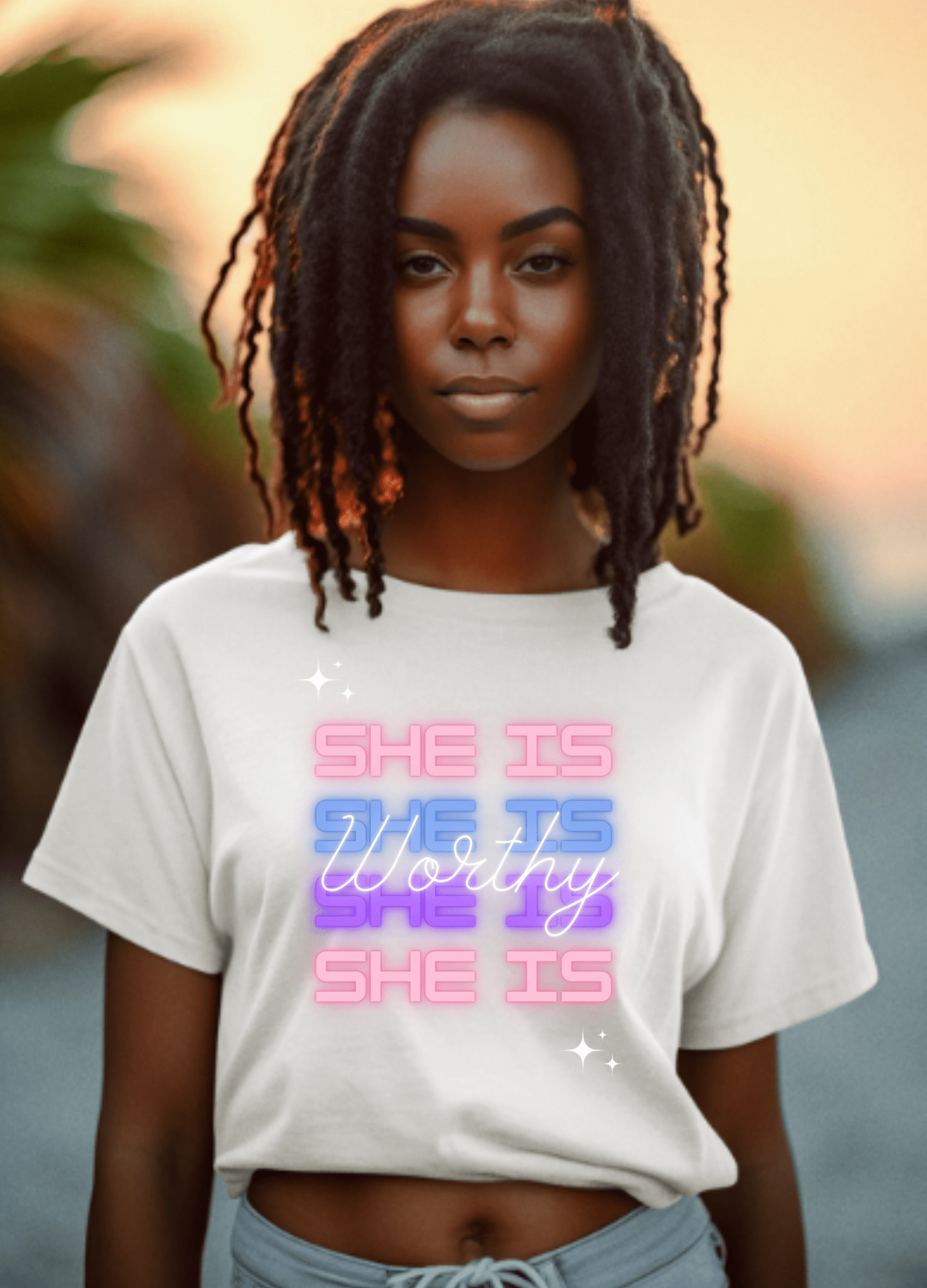 She Is Worthy | Crop Top - Totally Bri LLC