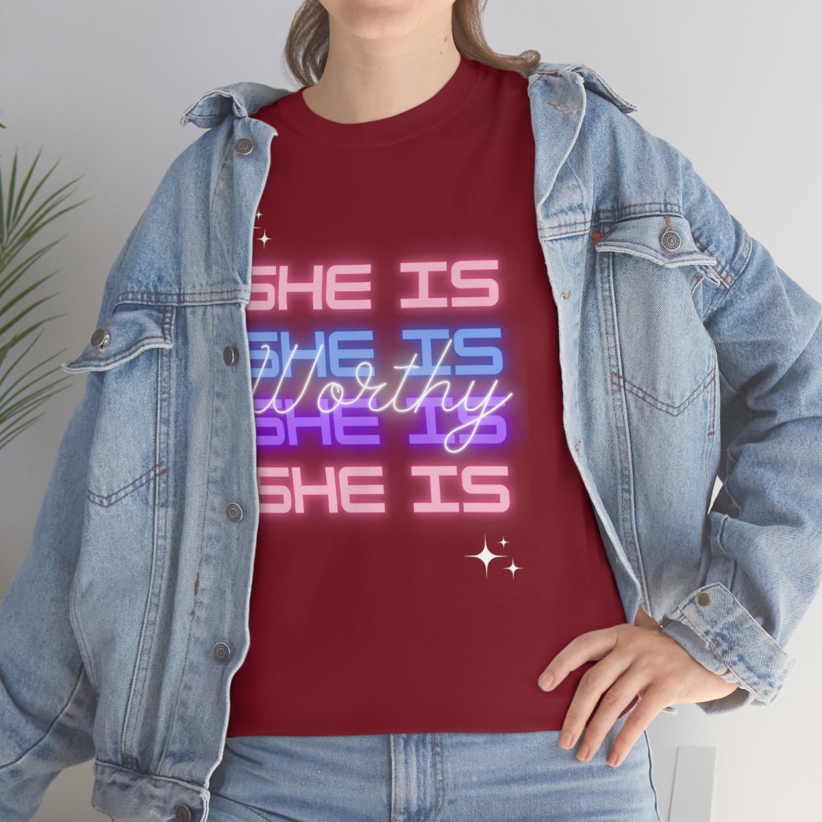 She Is Worthy | T-Shirt - T-Shirt - Totally Bri LLC