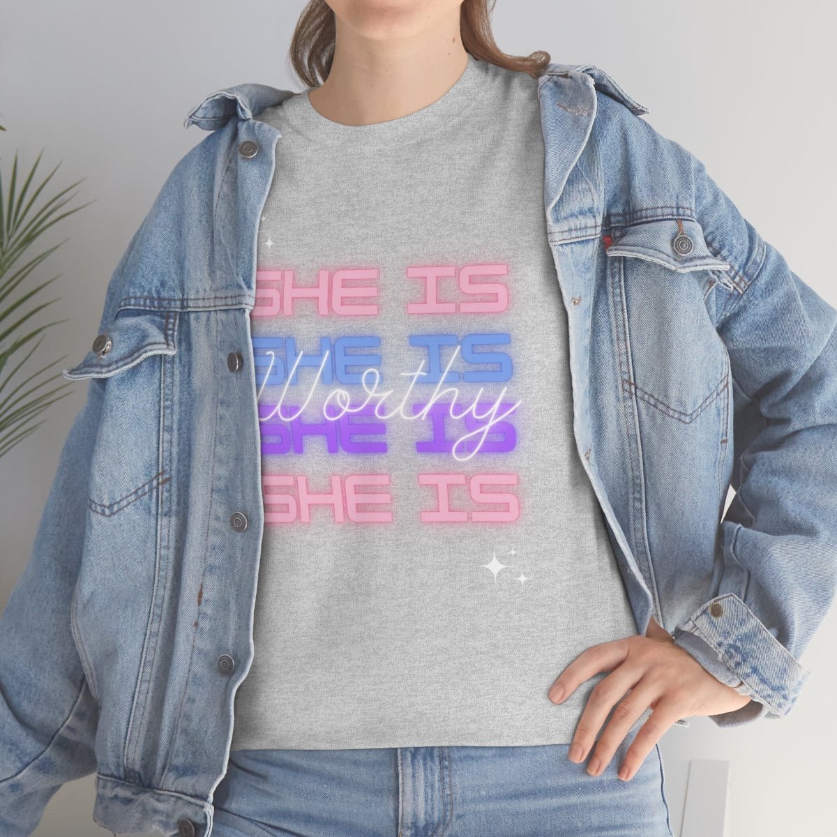 She Is Worthy | T-Shirt - T-Shirt - Totally Bri LLC