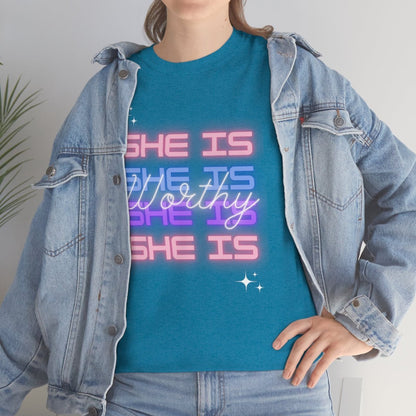 She Is Worthy | T-Shirt - T-Shirt - Totally Bri LLC