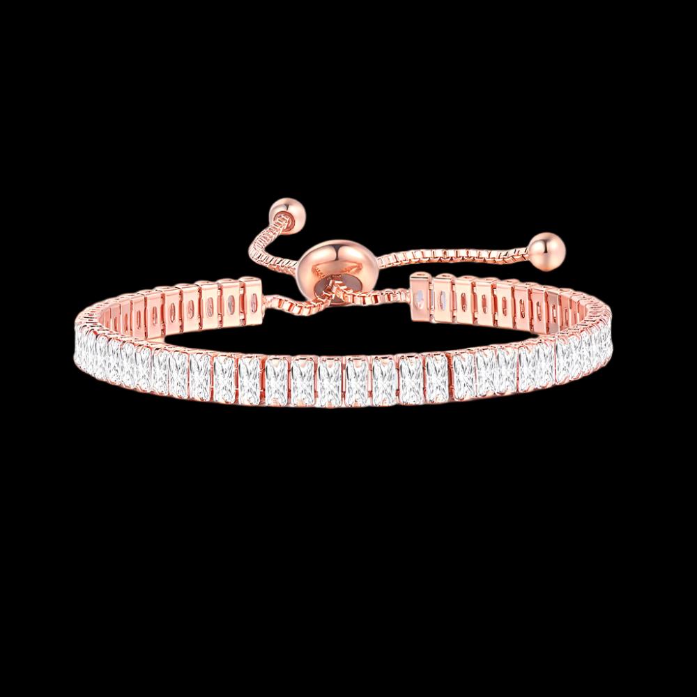 Totally Bri Women's Rose Gold Bracelet with Customizable Crystal Birthstone - bracelet - Totally Bri LLC