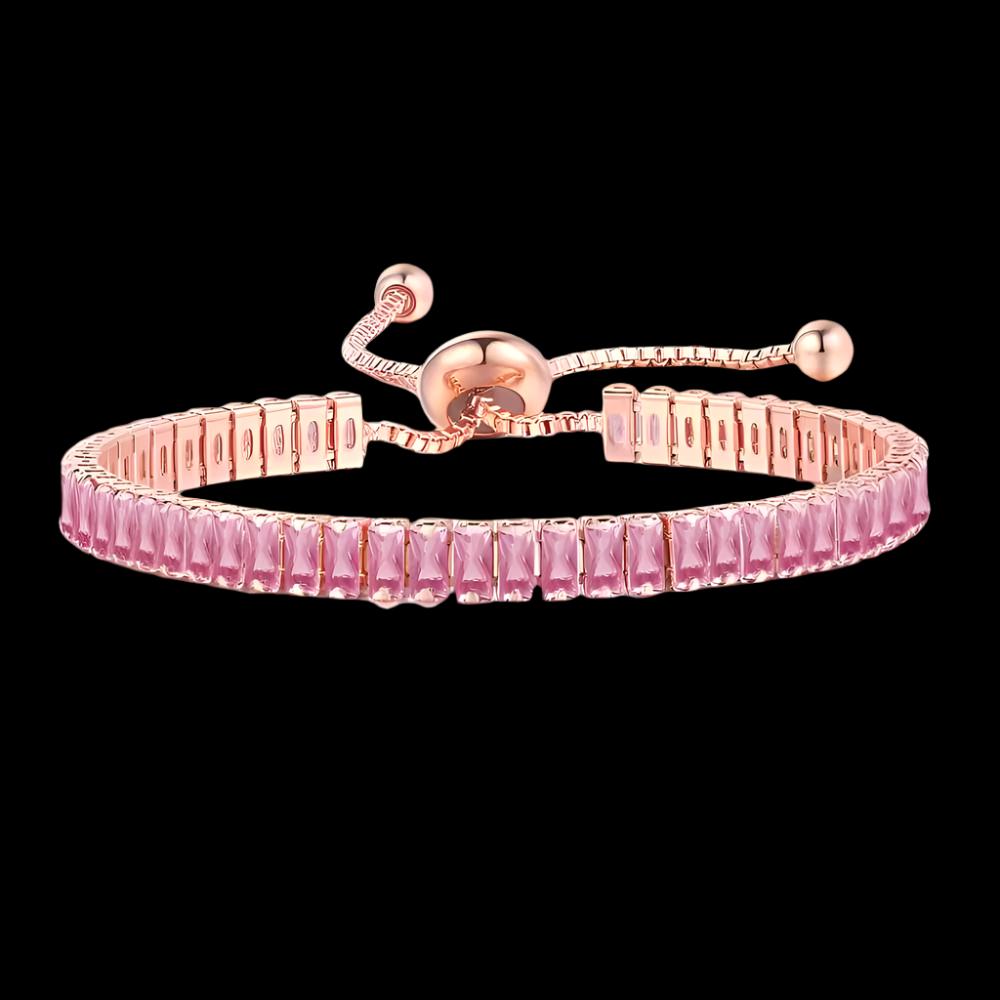 Totally Bri Women's Rose Gold Bracelet with Customizable Crystal Birthstone - bracelet - Totally Bri LLC