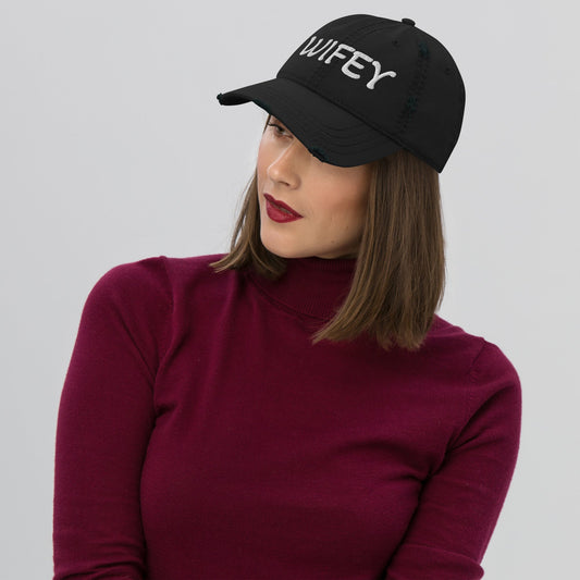 Wifey Distressed Dad Hat - Hat - Totally Bri LLC