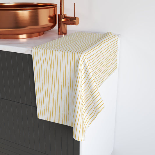 Yellow Striped Hand Towel - Totally Bri LLC