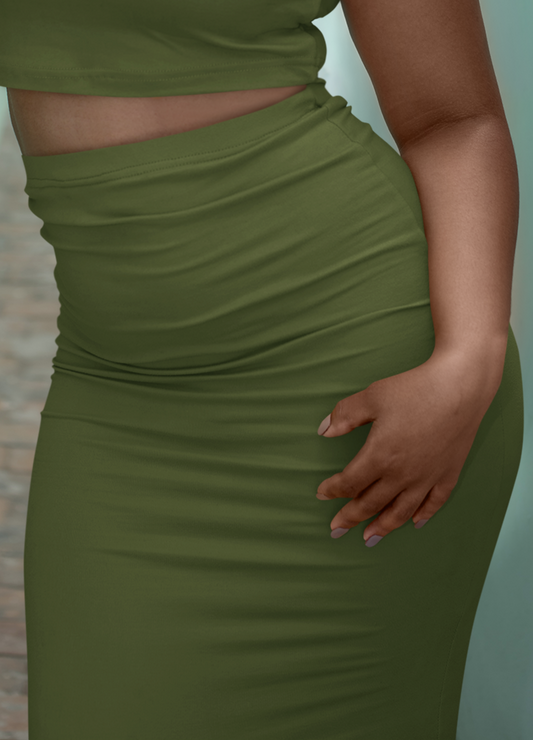 Military Green | Pencil Skirt - Totally Bri LLC