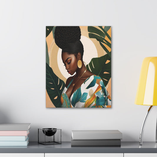 Afro Vibrance | Black Girl Art | Canvas Wraps - Canvas - Totally Bri LLC