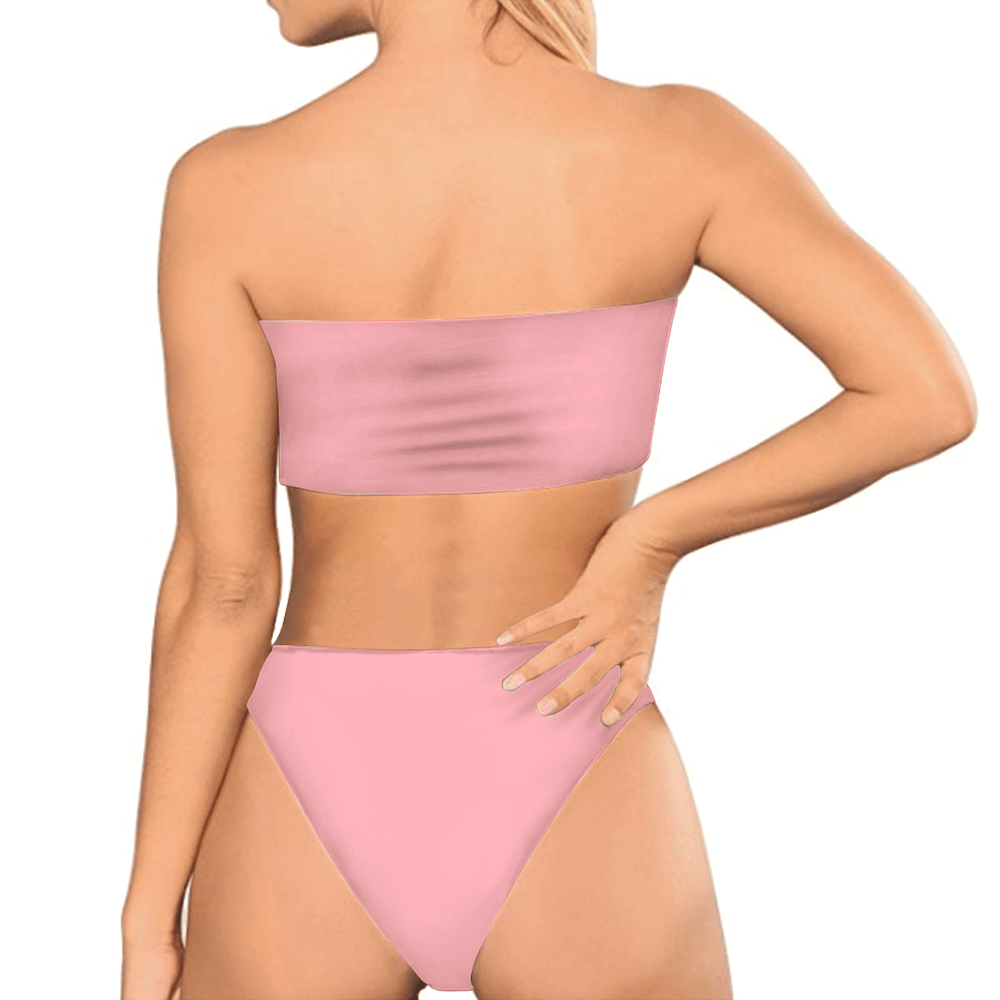 Baby Pink Bandeau Two-Piece Swimsuit - Totally Bri LLC